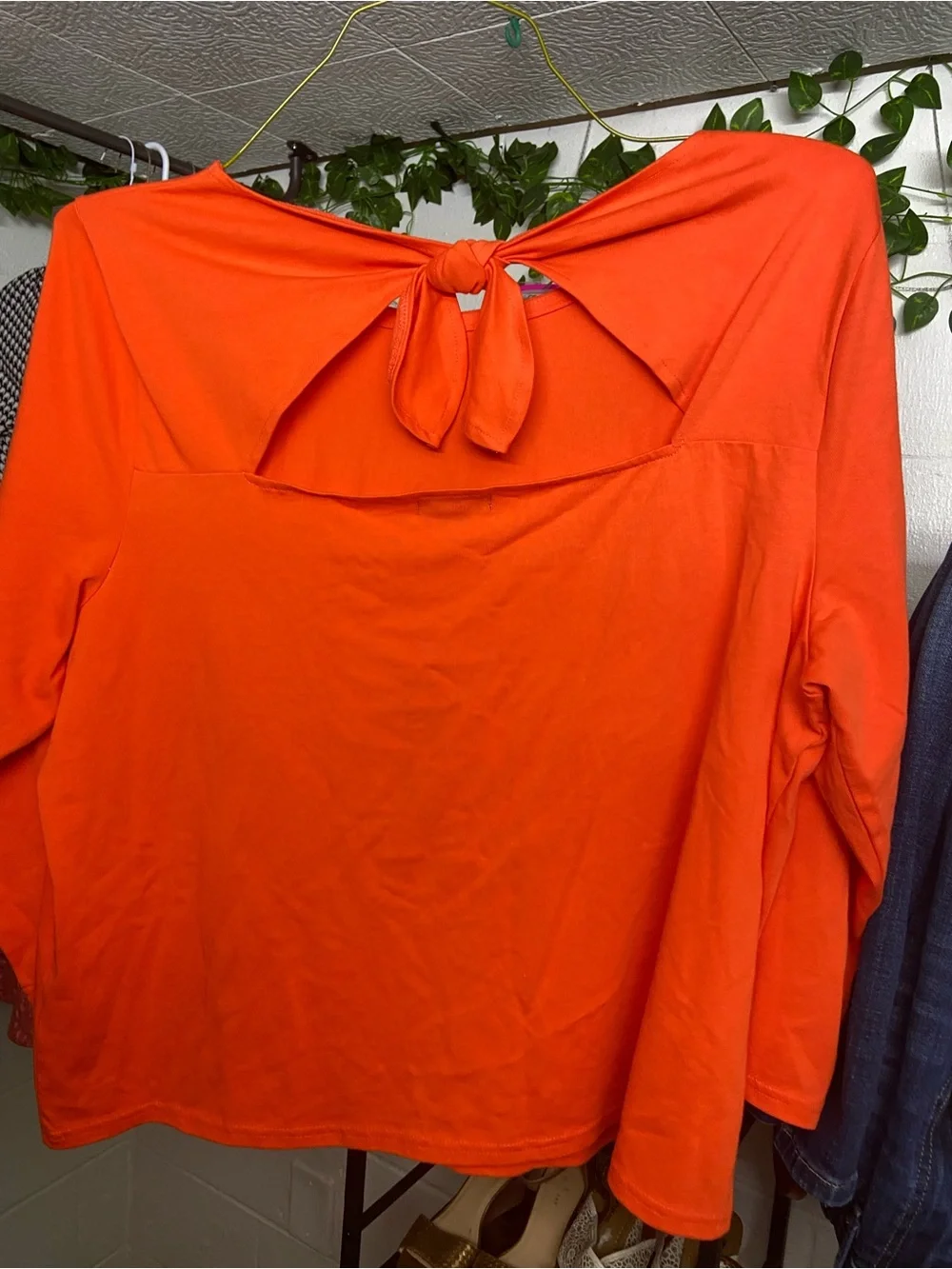 J. Crew Bold Orange Crewneck Top